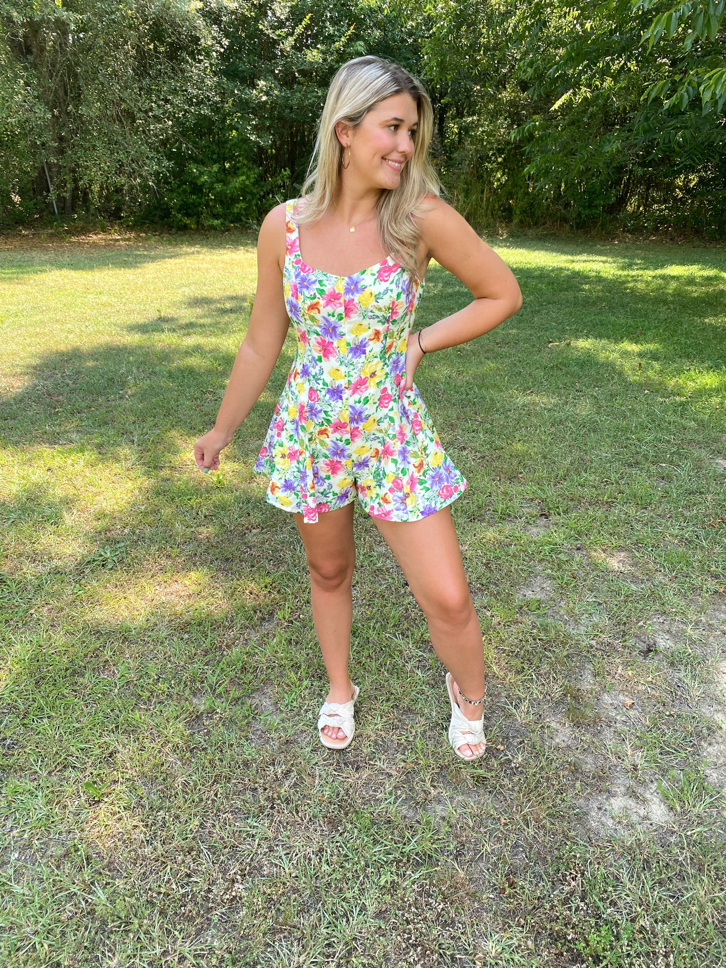 Tone Out Floral Romper