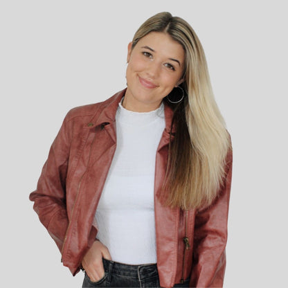 Wind-down Faux Leather Jacket